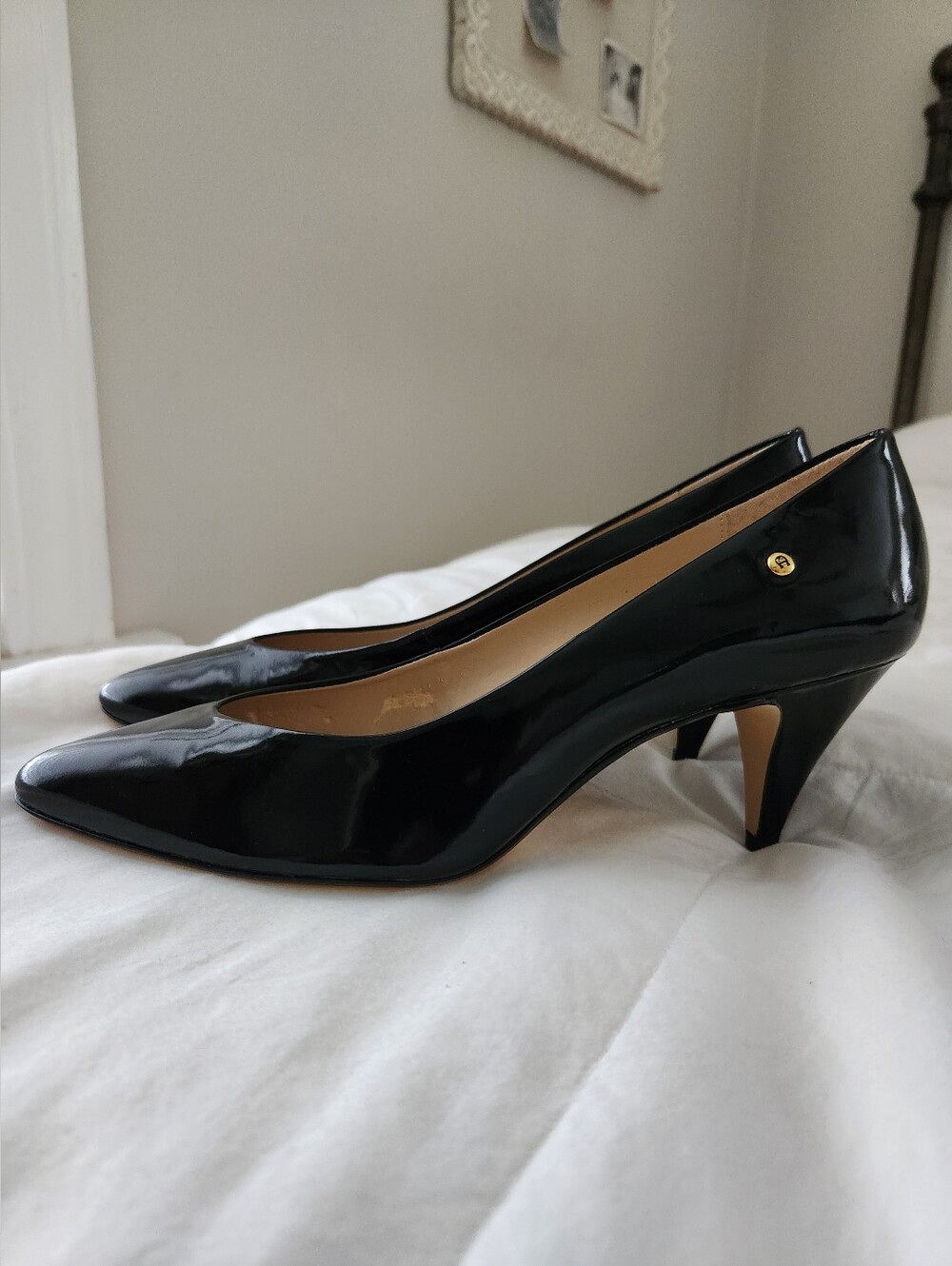 Vintage Etienne Aigner Black Leather Pumps Made In Brazil 9N NIB